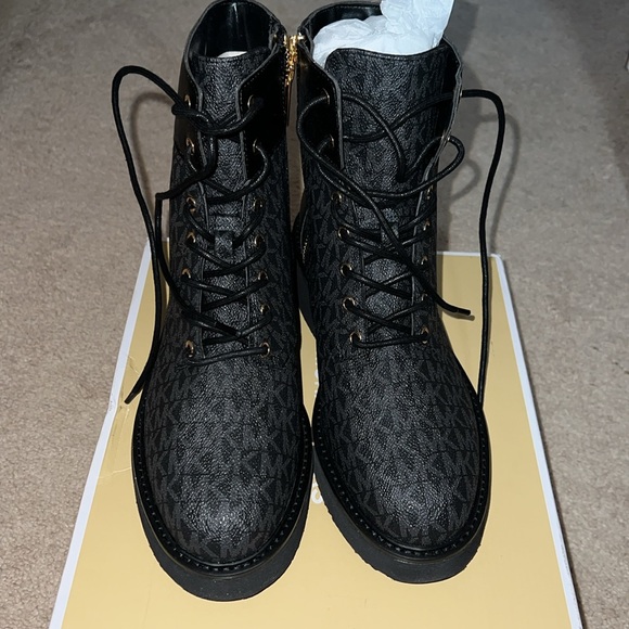 Michael kors Women's Aniya Side-Zip Ankle Combat Booties - Picture 3 of 8